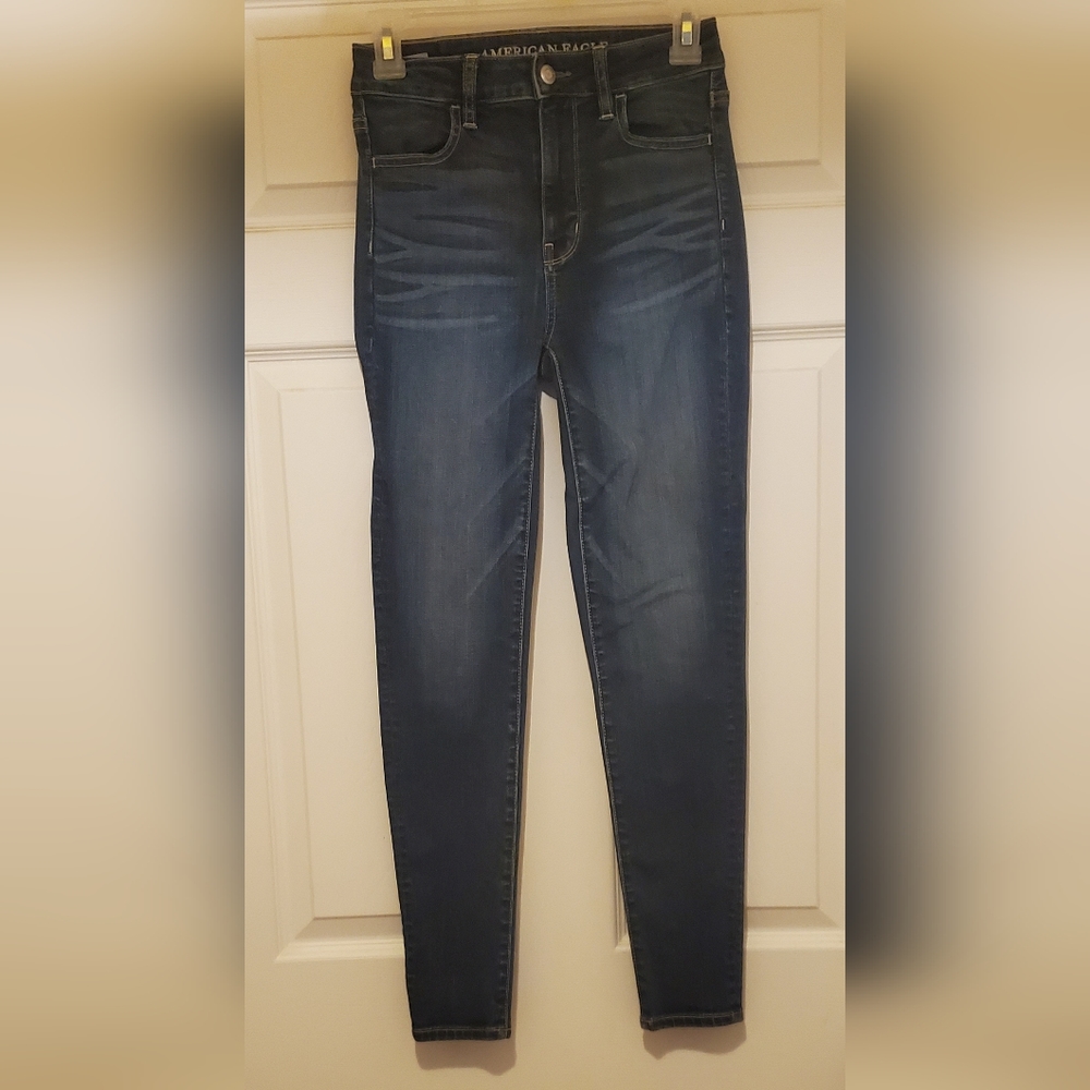 American Eagle Outfitters-super stretch-super hi-rise jeggings-size 0 short